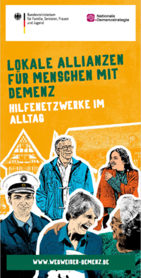 Flyer "Lokale Allianzen für Menschen mit Demenz"