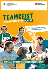 Deckblatt des Flyers zur Nationalen Demenzstrategie
