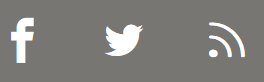 Abbildung zeigt die Icons von Facebook, Twitter und RSS-Feed
